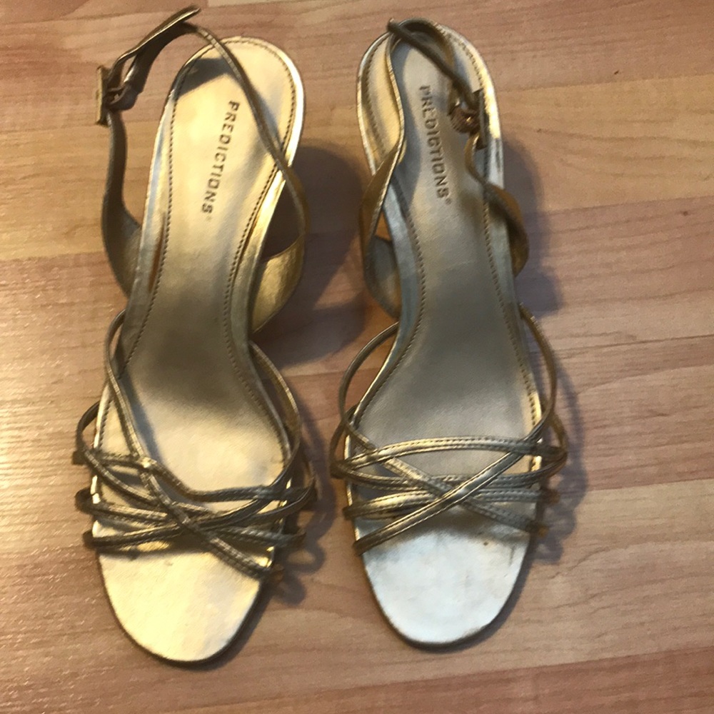 Predictions Gold Sandals - Size 8